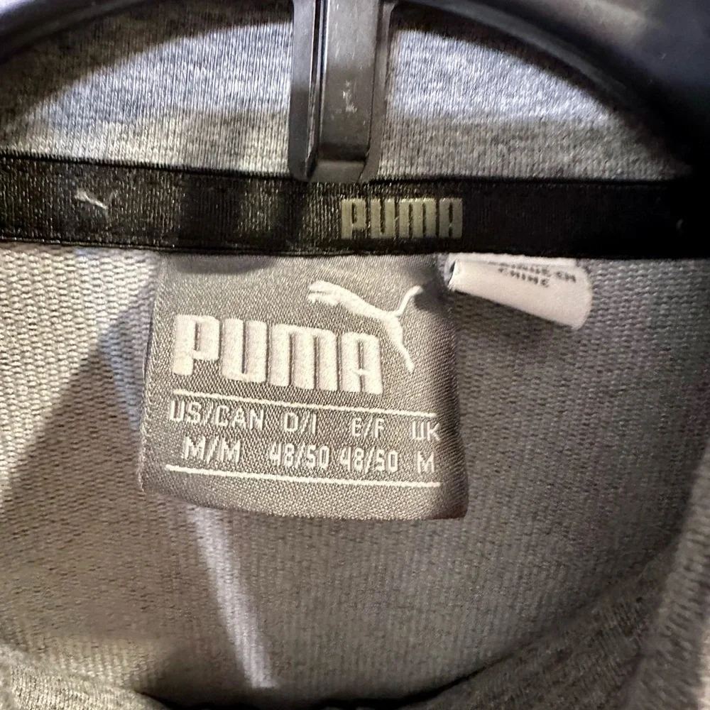 EUC‎ PUMA Men's 1/4 Zip Pullover Gray Sweatshirt Size M